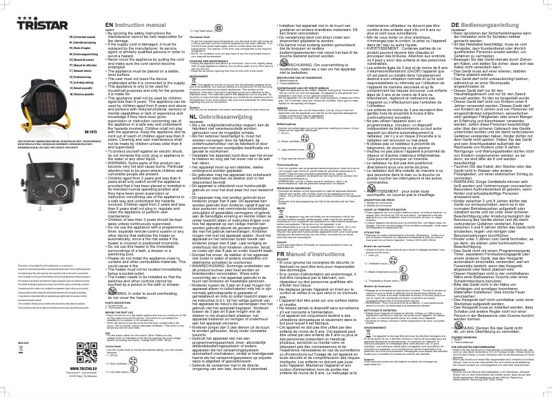 Página 1 del manual Manual de usuario TriStar KA-5072