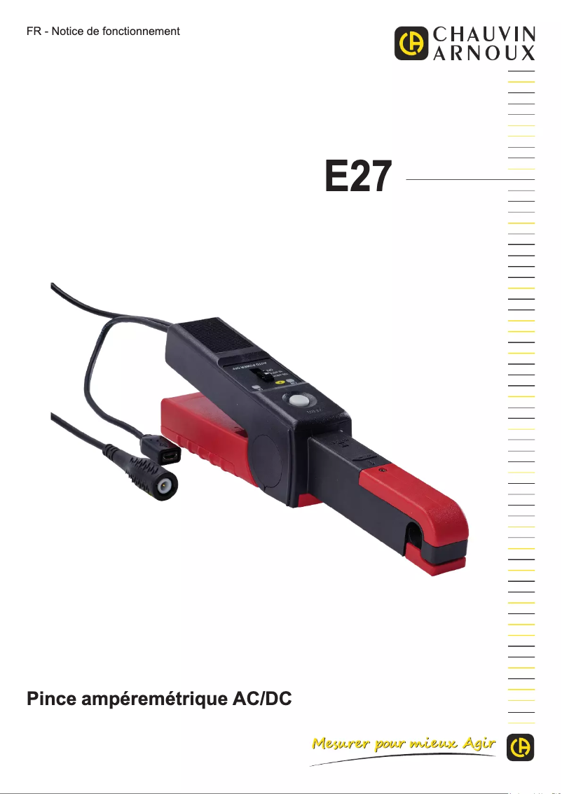 Page 1 of the manual User Manual Chauvin Arnoux E27
