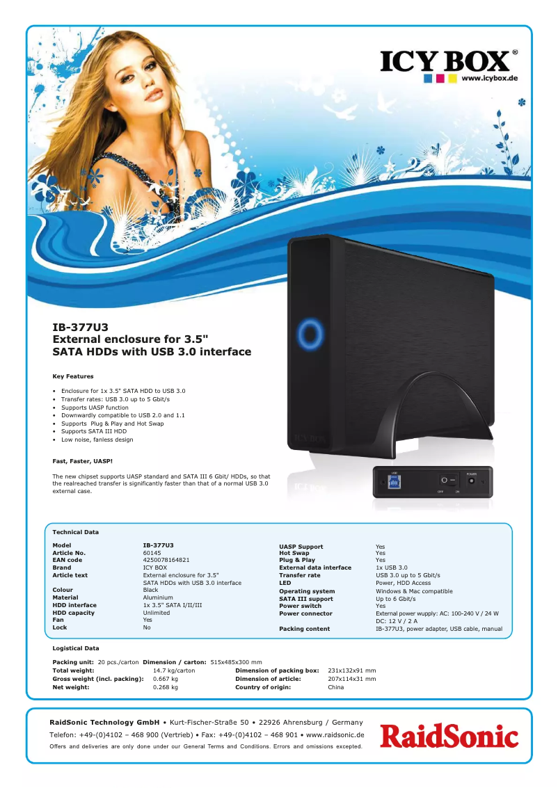 Image de la première page du manuel de l'appareil IB-377U3