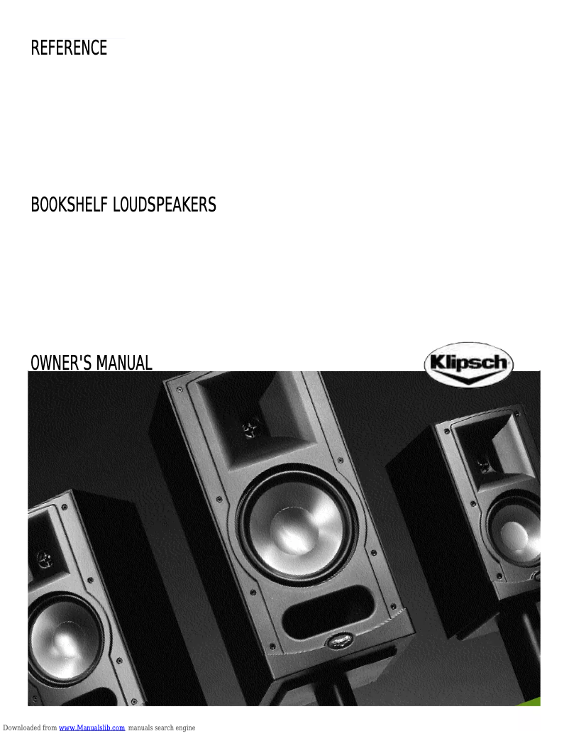 Page 1 de la notice Manuel utilisateur Klipsch WB-14