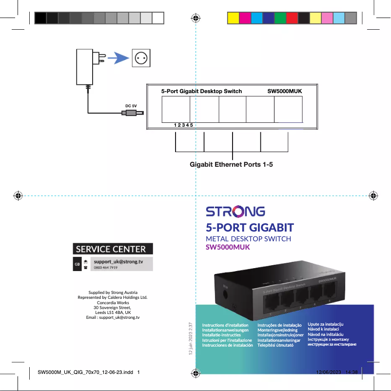 Page 1 de la notice Manuel utilisateur Strong SW5000MUK