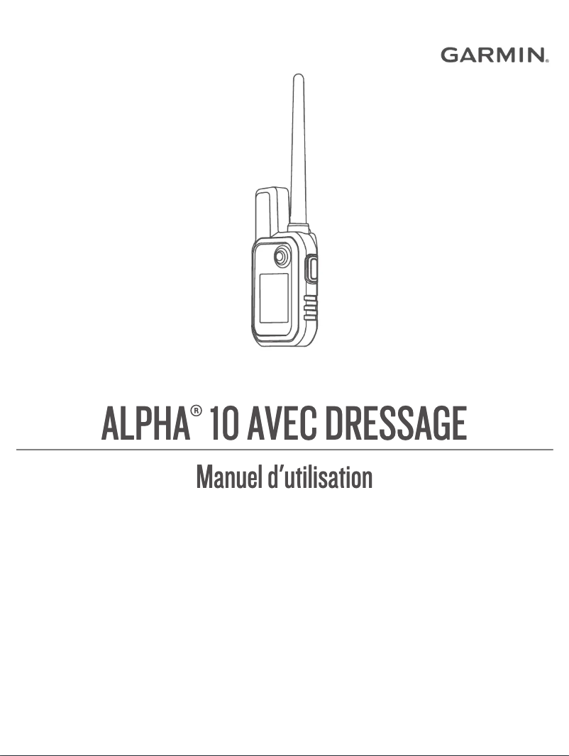 Image de la première page du manuel de l'appareil Alpha 10