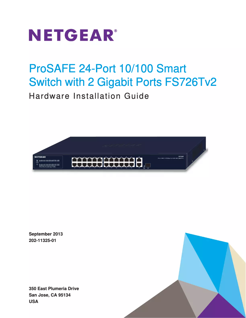 Page 1 de la notice Guide d'installation Netgear ProSafe FS726Tv2