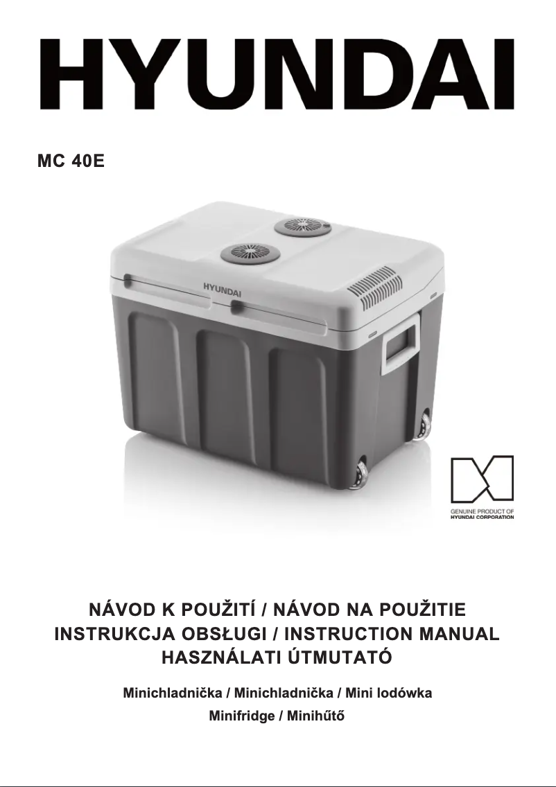 Page 1 de la notice Manuel utilisateur Hyundai MC 40E