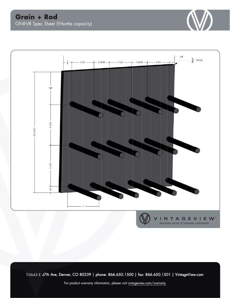 Page n°1 - Fiche technique VintageView GNR-LABEL2