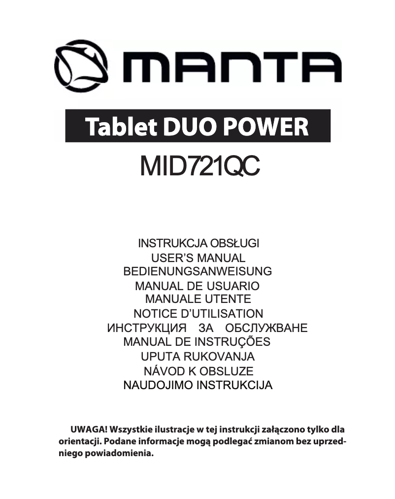 Imagen de la primera página del manual del dispositivo Duo Power MID721QC