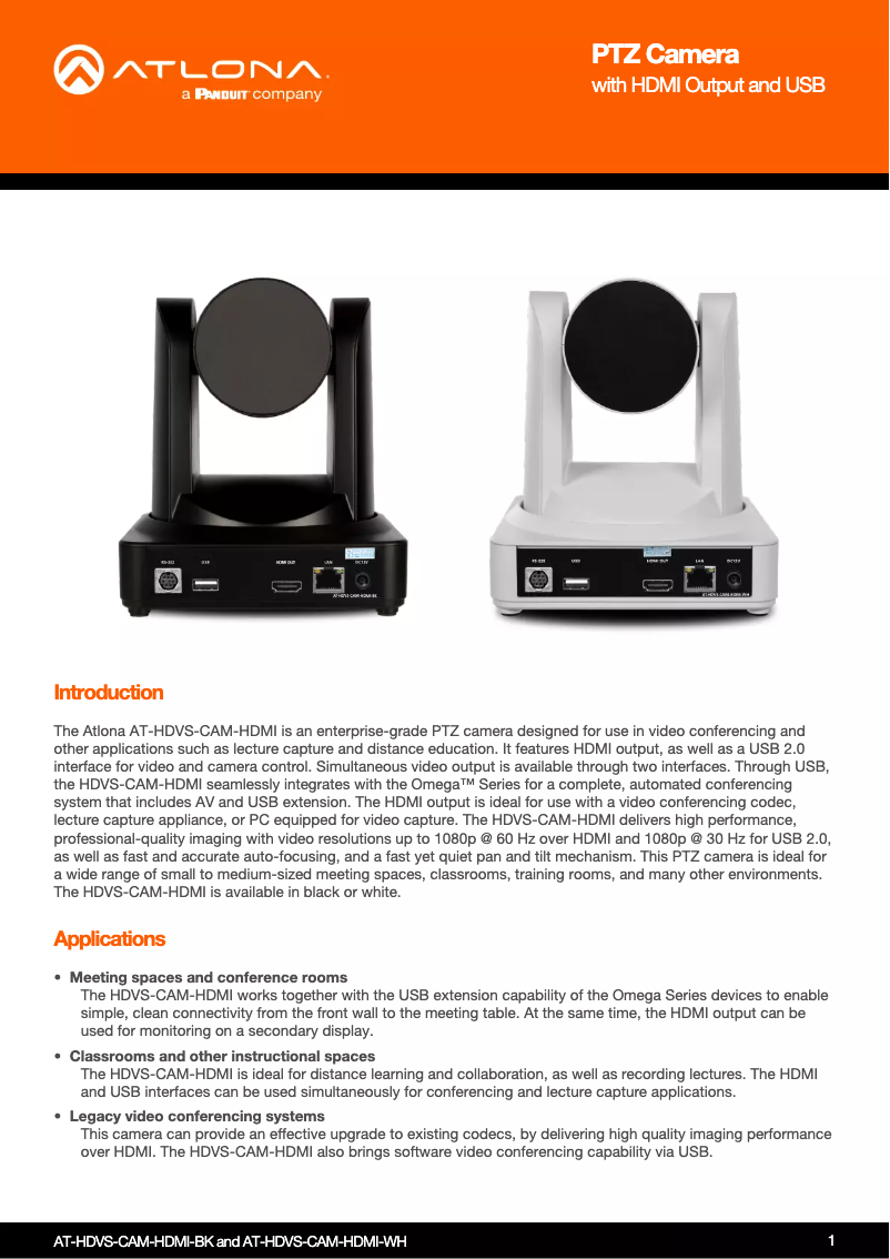 Imagen de la primera página del manual del dispositivo HDVS-CAM-HDMI-B