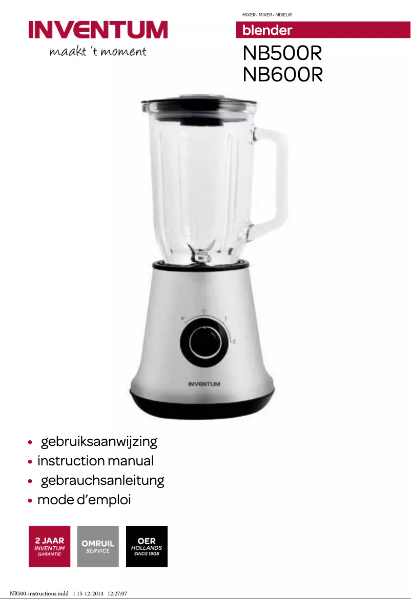 Image de la première page du manuel de l'appareil NB500R