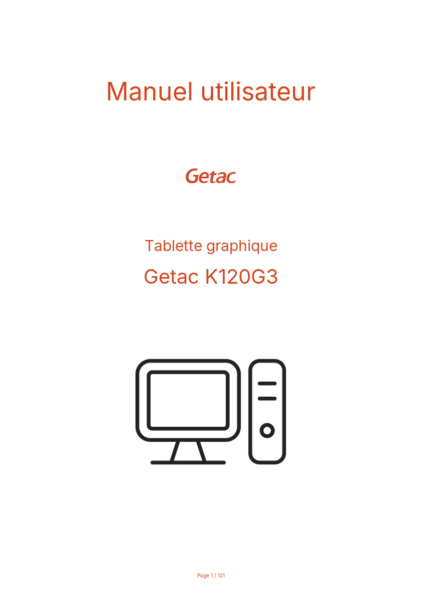 Page n°1 - Manuel utilisateur Getac K120G3