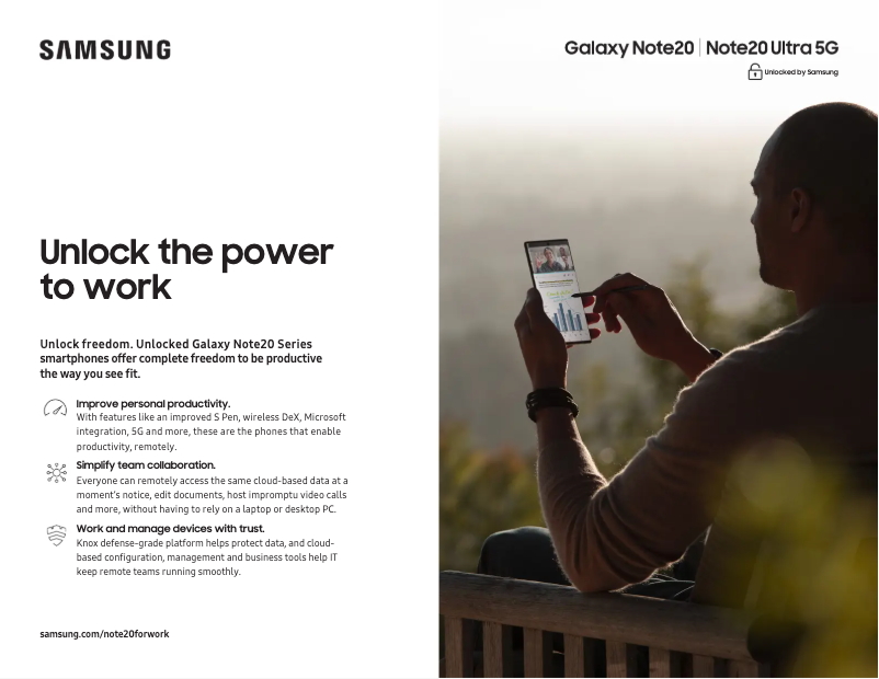 Page n°1 - Fiche technique Samsung Galaxy Note 20 Ultra