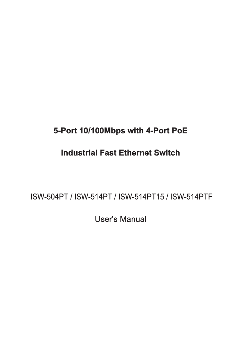 Page n°1 - Manuel utilisateur Planet ISW-514PTF