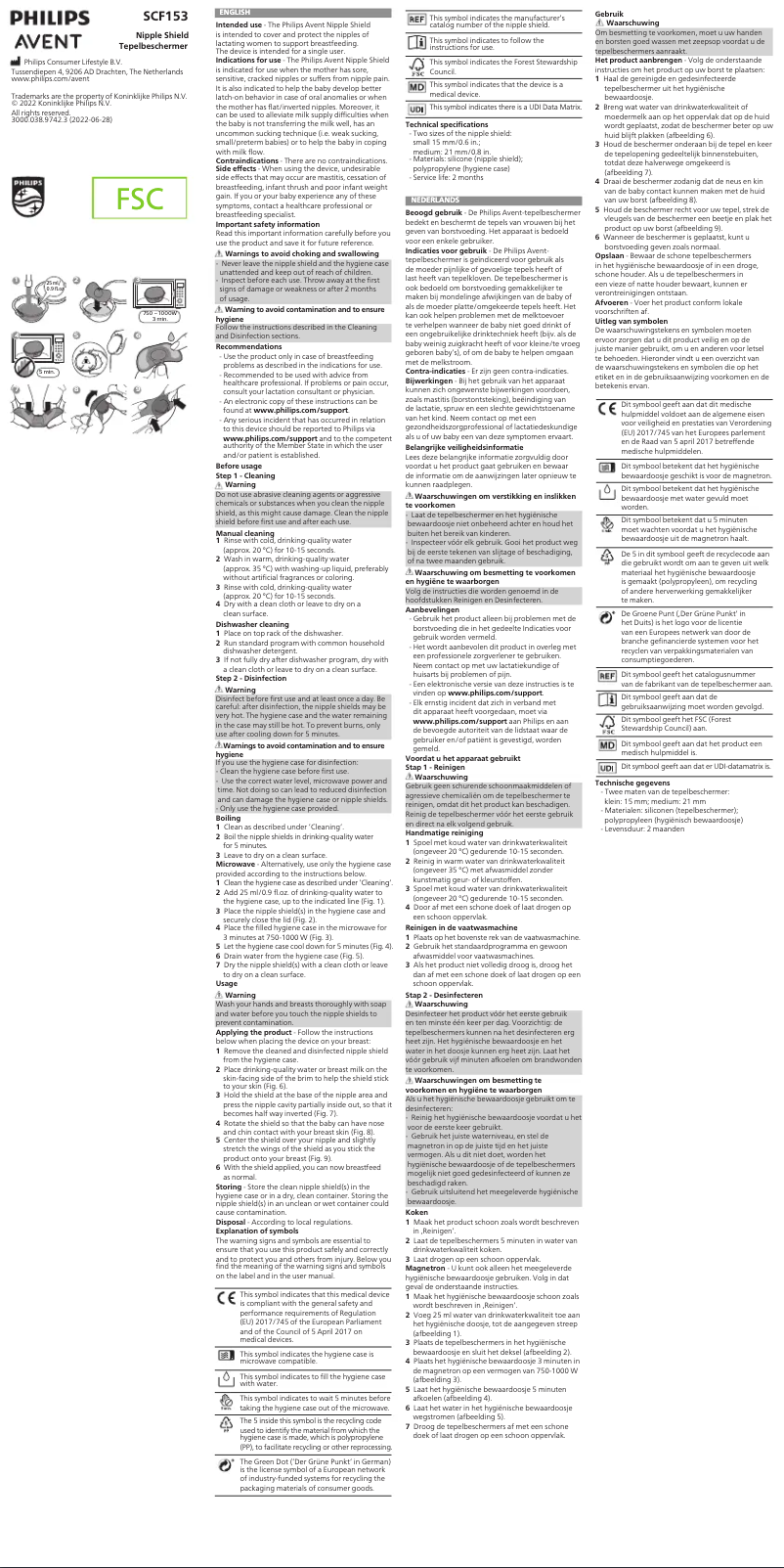 First page image of the manual for Avent SCF153