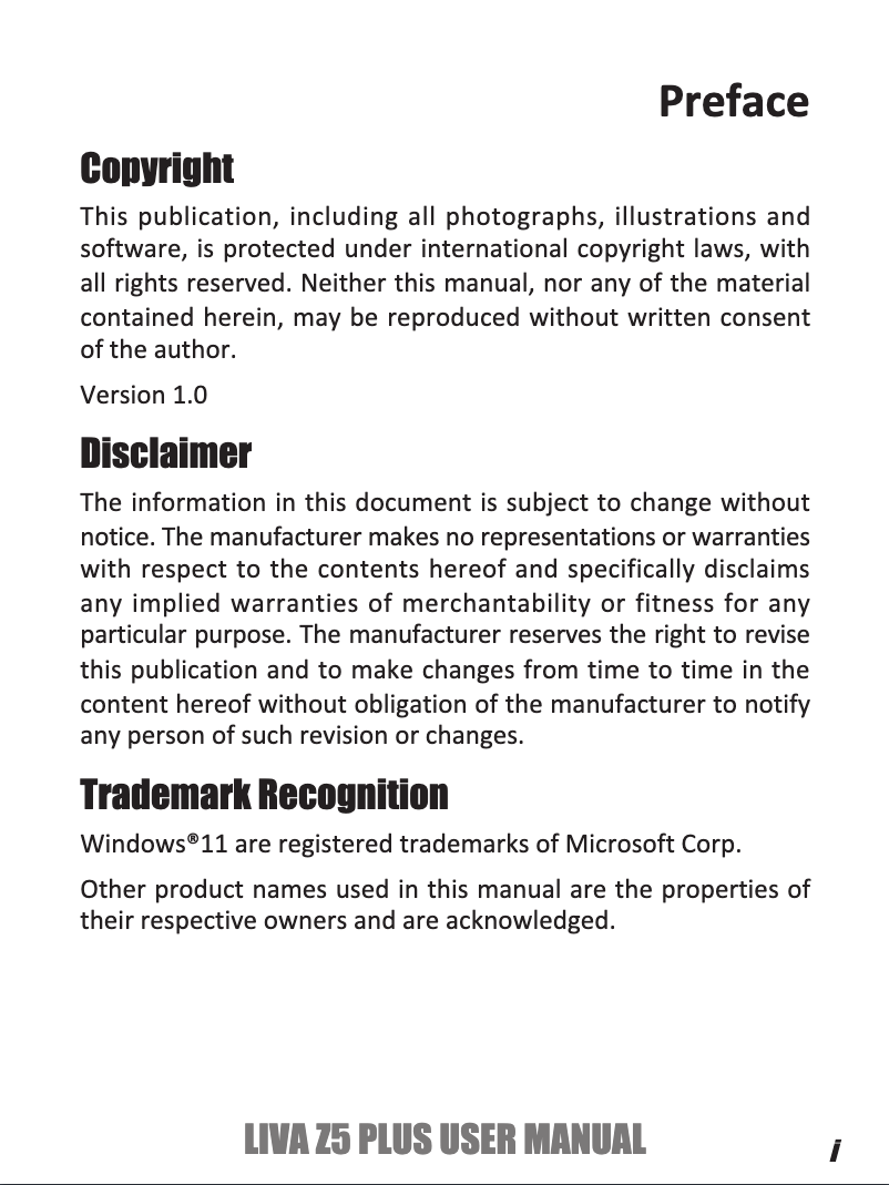 Page 1 de la notice Manuel utilisateur ECS LIVA Z5 PLUS