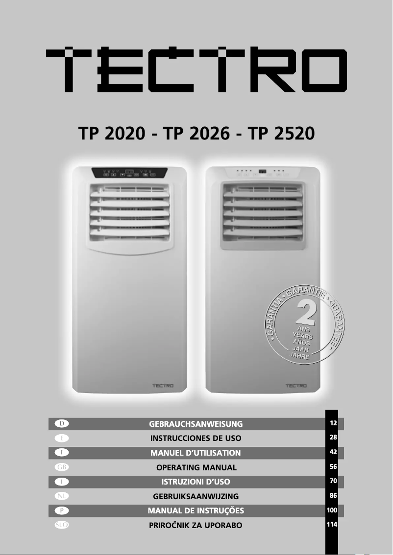 Page n°1 - Manuel utilisateur Tectro TP 2026