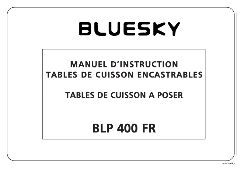 Image de la première page du manuel de l'appareil BLP 400 FR