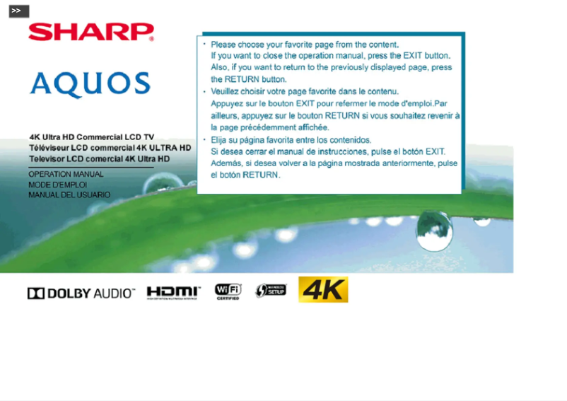 Page n°1 - Manuel utilisateur Sharp 4T-B80CJ1U