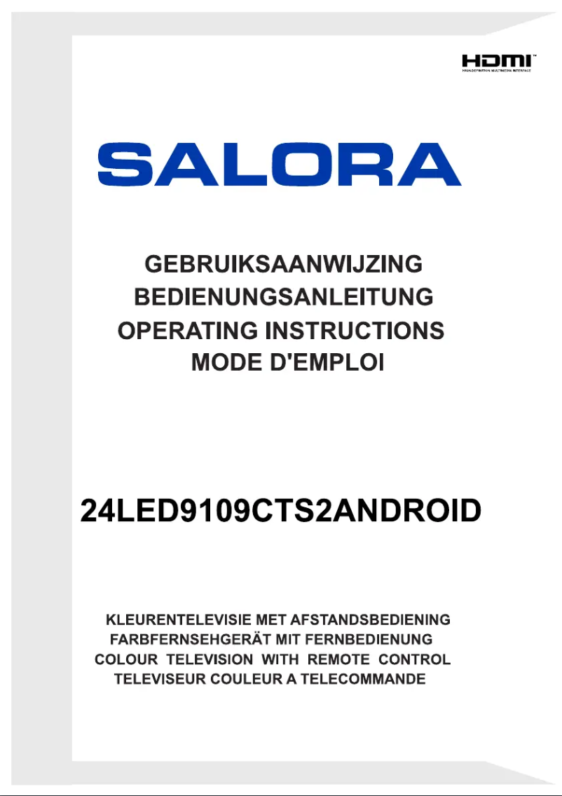 Page 1 de la notice Manuel utilisateur Salora 24LED9109CTS2ANDROID