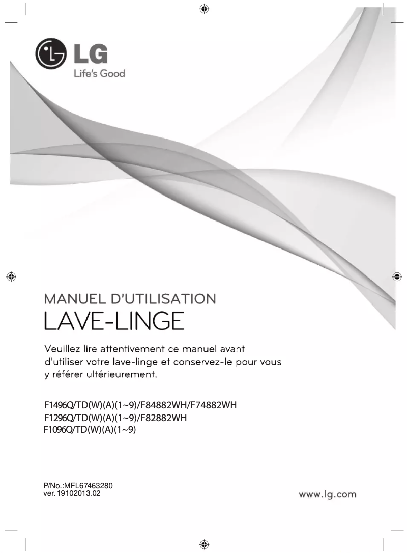 Page n°1 - Manuel utilisateur LG F84882WH