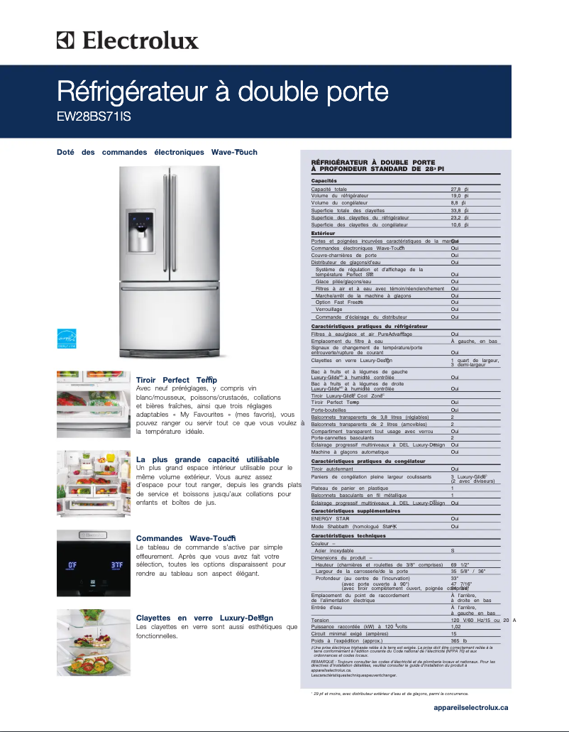 Image de la première page du manuel de l'appareil EW28BS71IS