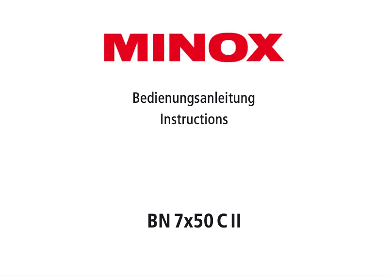Page 1 de la notice Manuel utilisateur Minox BN 7x50 C II