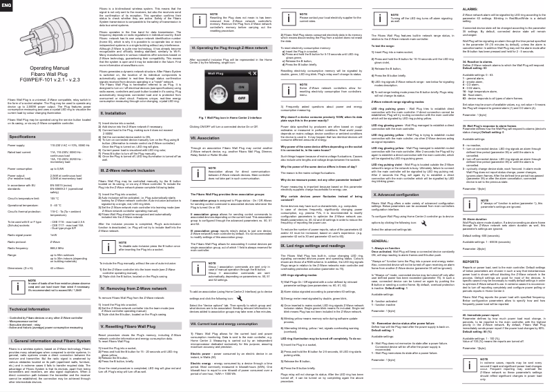 Page 1 de la notice Manuel utilisateur Fibaro FGWPE-101