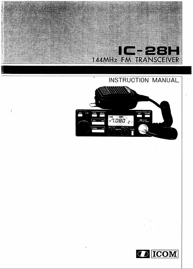 Image de la première page du manuel de l'appareil IC-28H