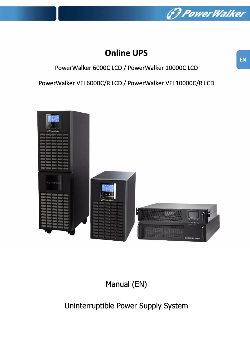 Page n°1 - Manuel utilisateur BlueWalker PowerWalker VFI 10000C LCD