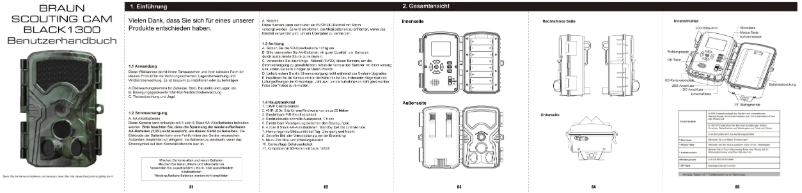 Page n°1 - Manuel utilisateur Braun Scouting Cam Black 1300