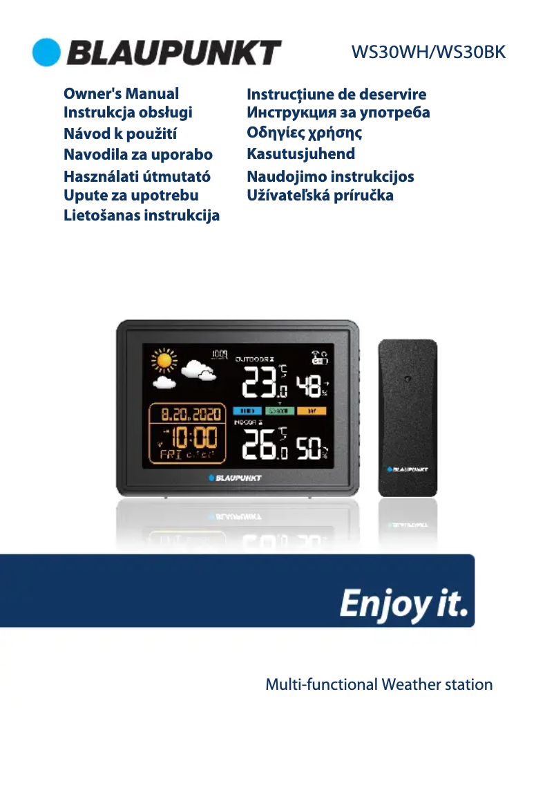 Image de la première page du manuel de l'appareil WS30BK