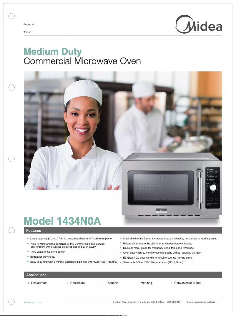Page n°1 - Manuel utilisateur Midea 1434N0A