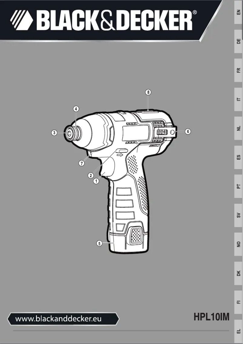 Página 1 del manual Manual de usuario Black & Decker HPL10IMKB