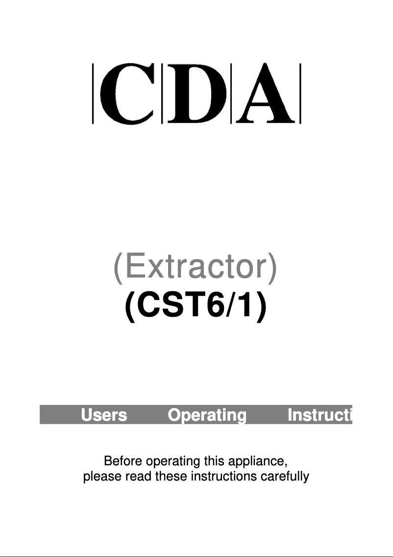 Page 1 de la notice Manuel utilisateur CDA CST6SS