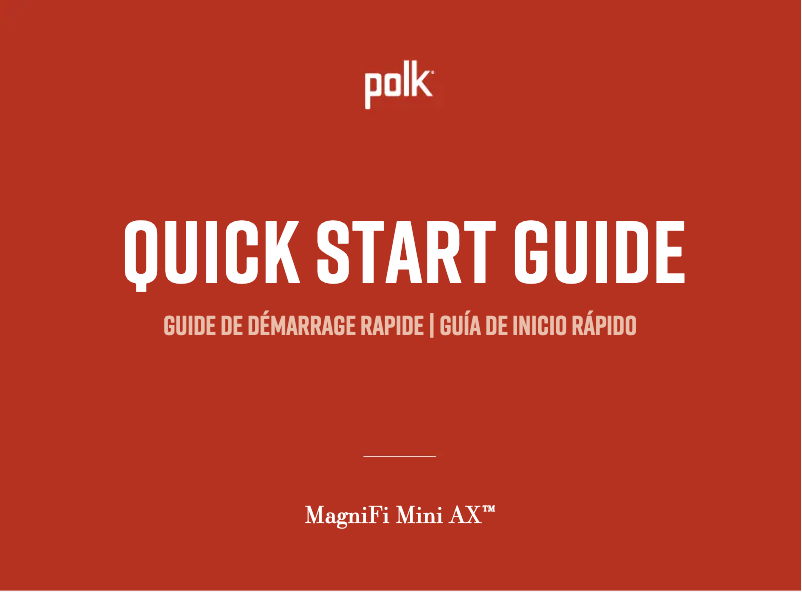 Image de la première page du manuel de l'appareil MagniFi Mini AX