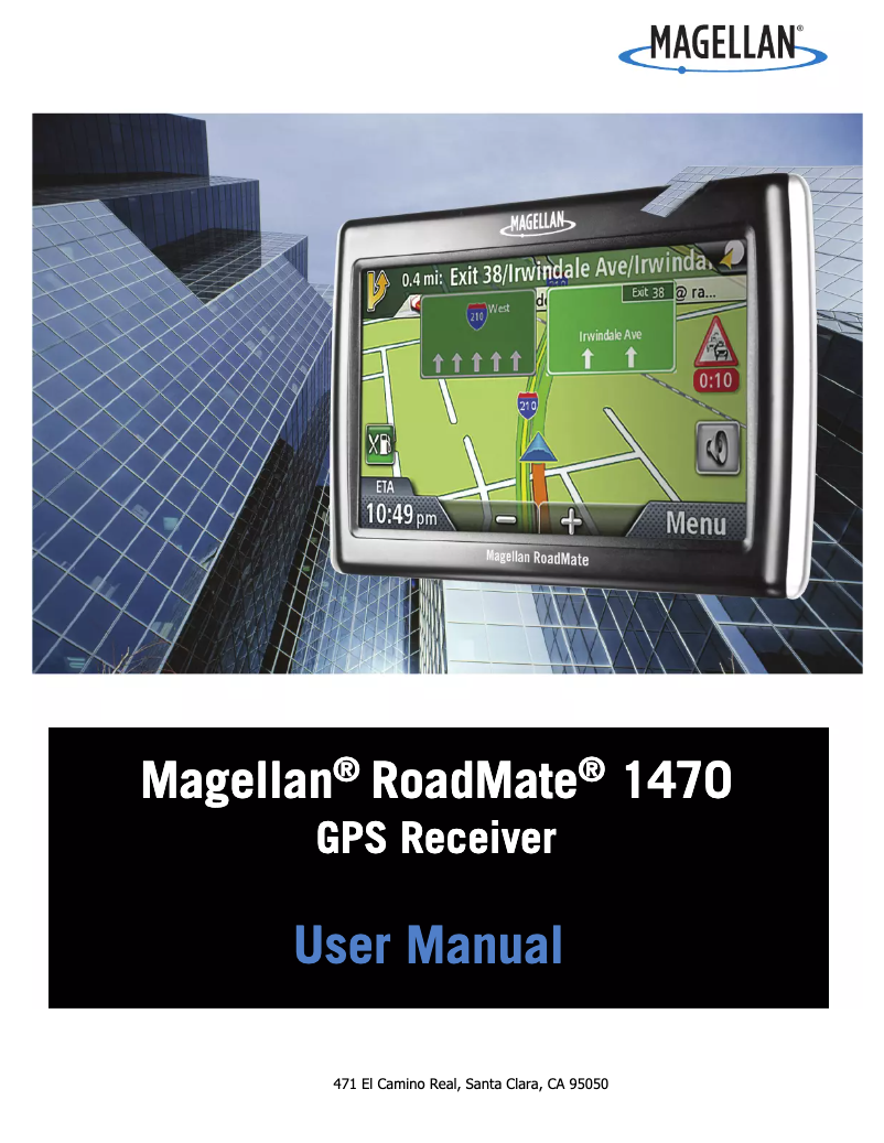Page n°1 - Manuel utilisateur Magellan RoadMate 1470