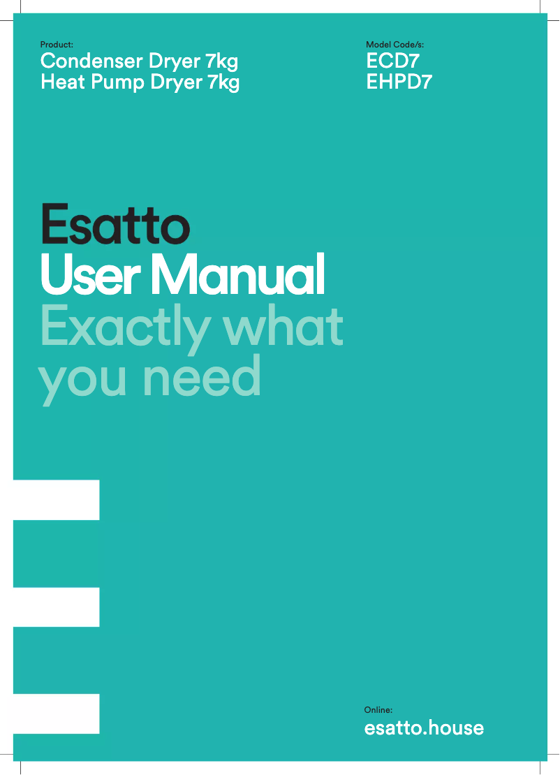 Page n°1 - Manuel utilisateur Esatto ECD7