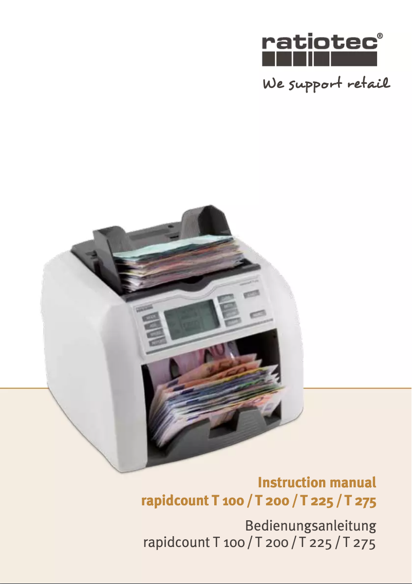 Page 1 de la notice Manuel utilisateur Ratiotec T 200