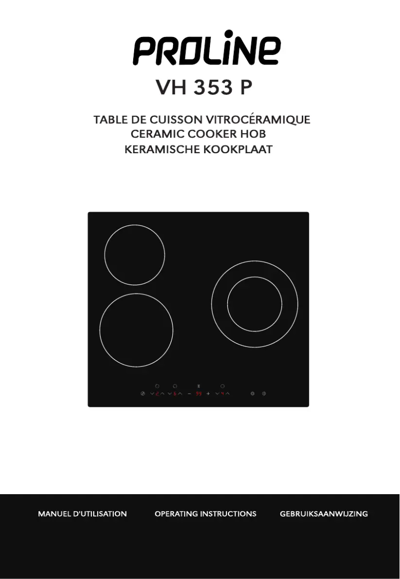 Page n°1 - Manuel utilisateur Proline VH353P