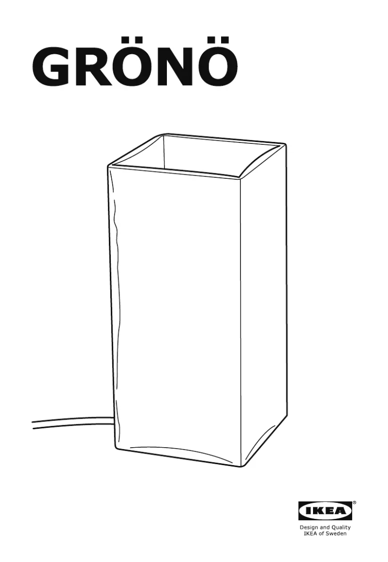 Image de la première page du manuel de l'appareil GRÖNÖ 703.732.23