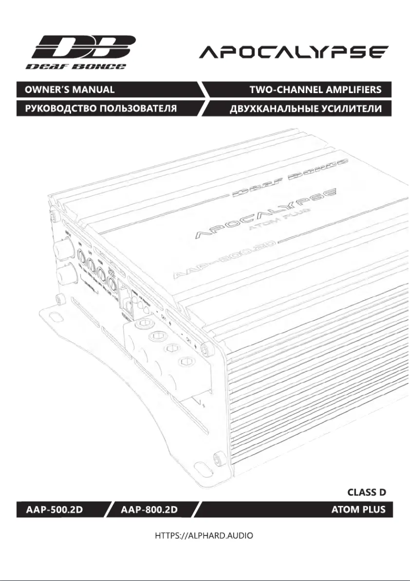 Page n°1 - Manuel utilisateur Deaf Bonce AAP-500.2D Atom Plus