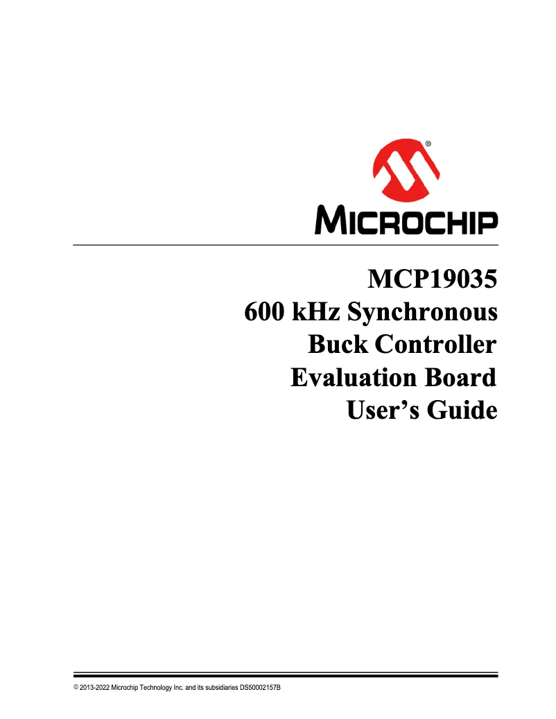 Página 1 del manual Manual de usuario Microchip MCP19035