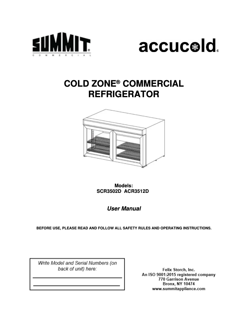 Imagen de la primera página del manual del dispositivo SCR3502D