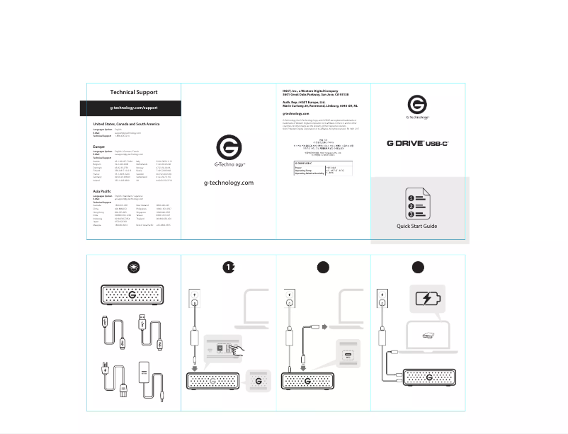Página 1 del manual Guía de instalación G-Technology G-Drive USB-C