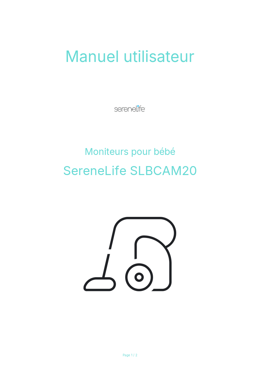 Image de la première page du manuel de l'appareil SLBCAM20