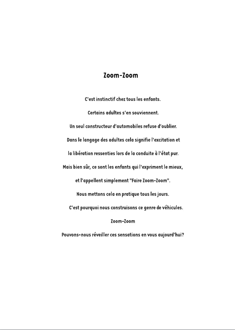 Page 1 de la notice Manuel utilisateur Mazda 3 Sport (2005)