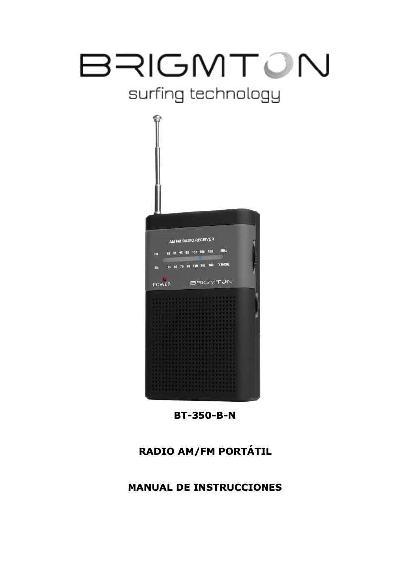 Página 1 del manual Manual de usuario Brigmton BT-350-B