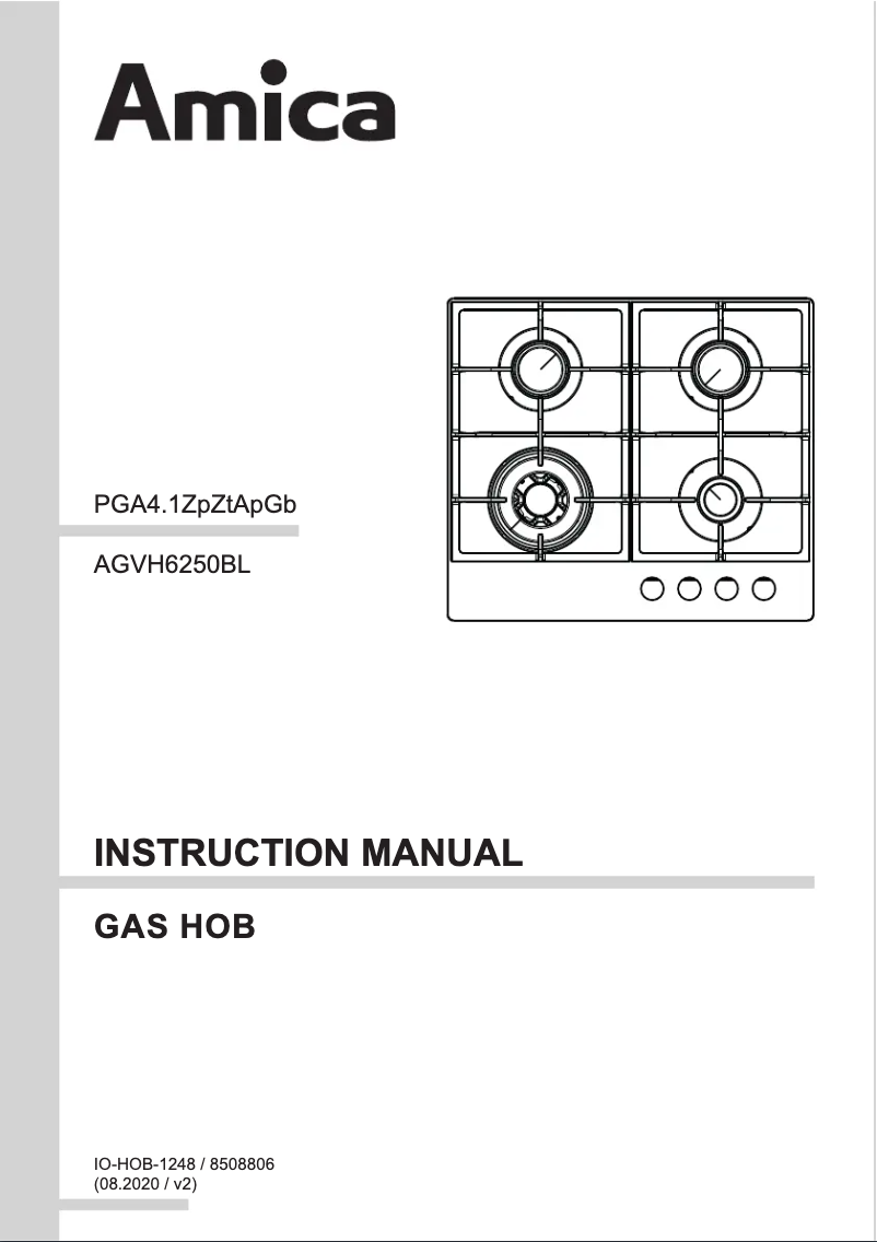 Page n°1 - Manuel utilisateur Amica AGVH6250BL