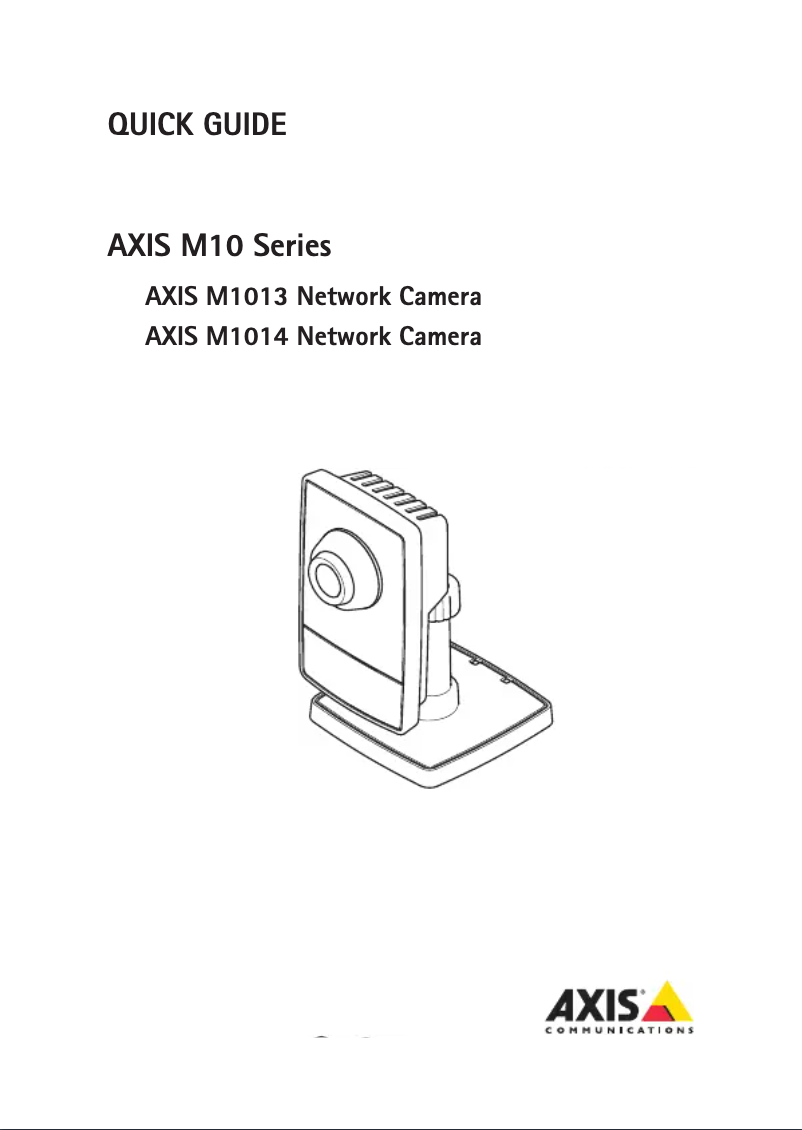 Page n°1 - Manuel utilisateur Axis M1014