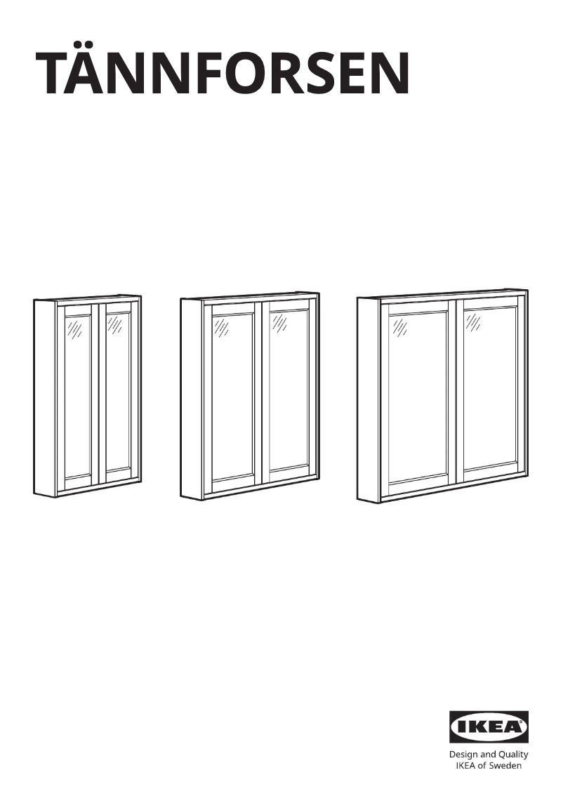 Imagen de la primera página del manual del dispositivo TÄNNFORSEN 305.351.28