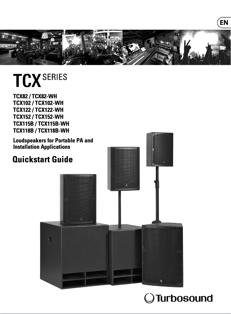 Página 1 del manual Guía de inicio rápido Turbosound TCX118B