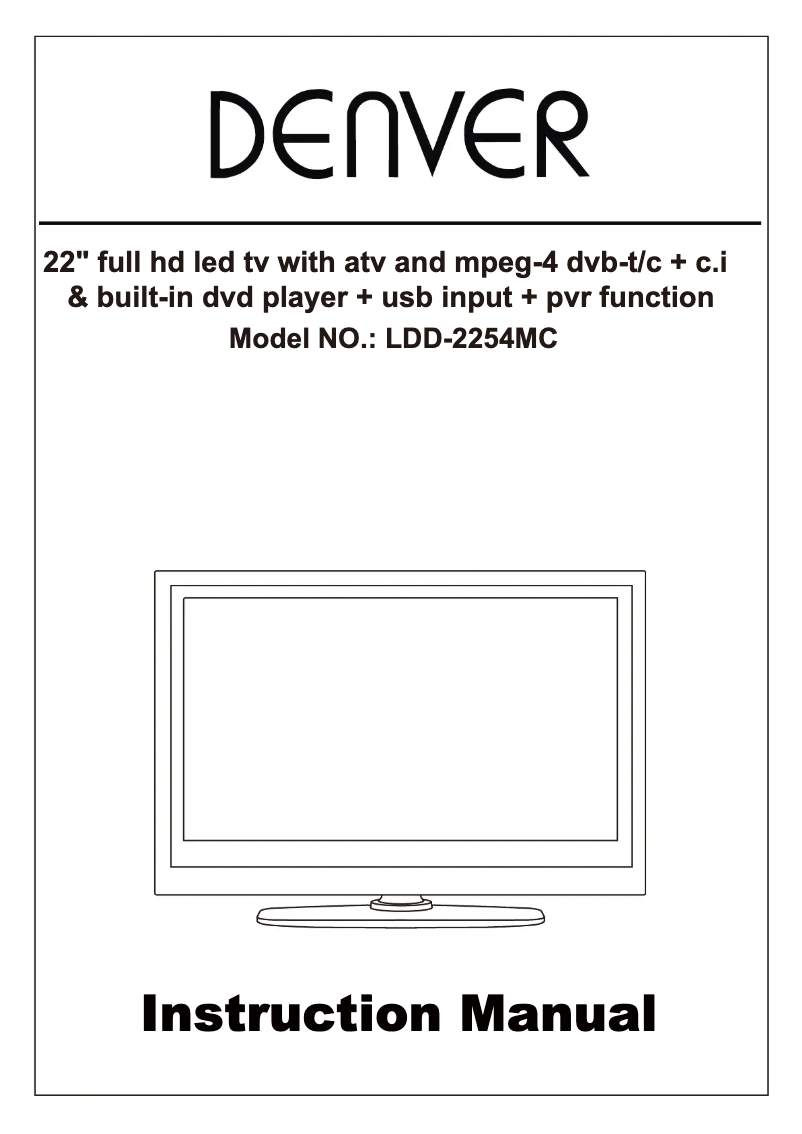 Page 1 de la notice Manuel utilisateur Denver LDD-2454MC